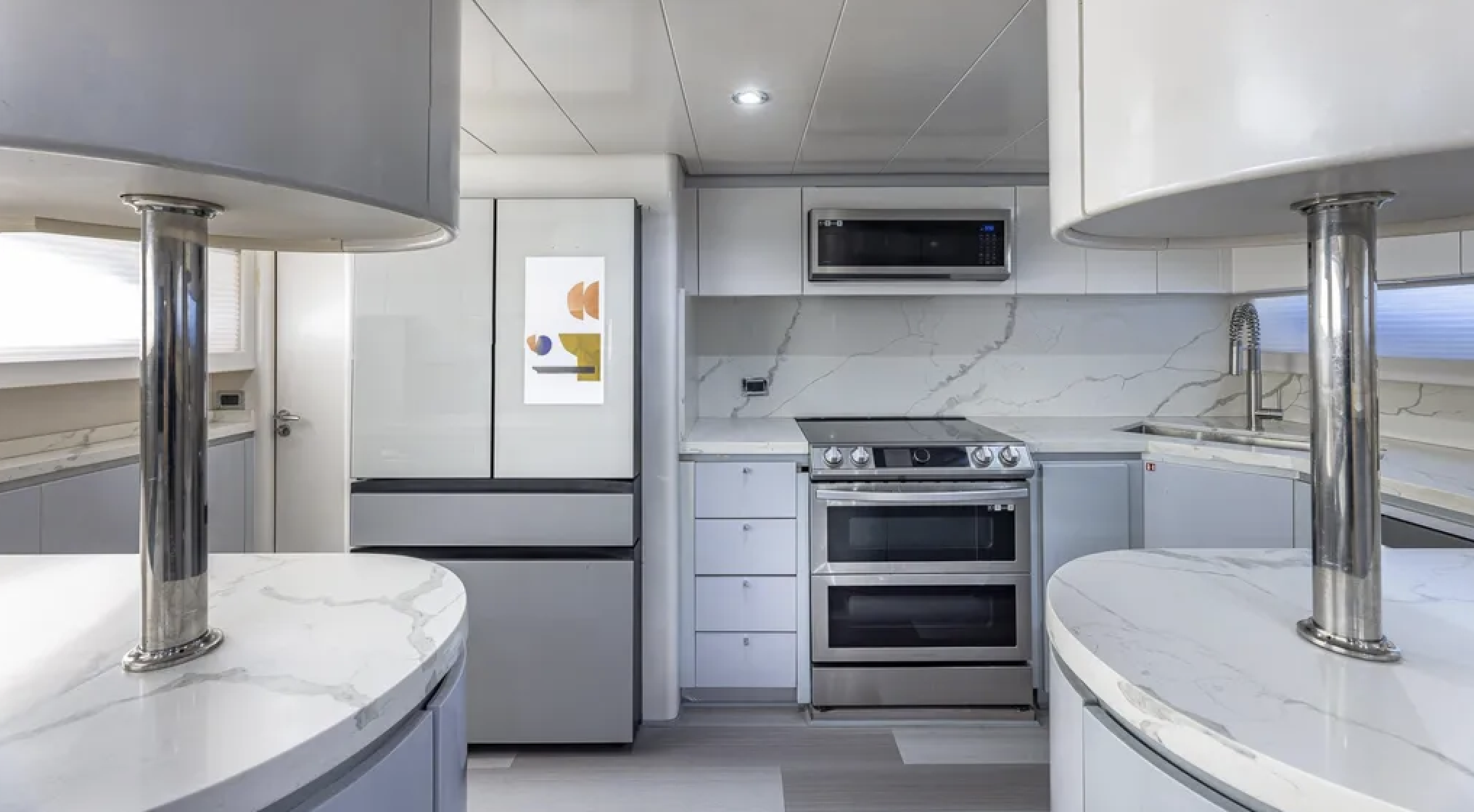 Yacht galley kitchen